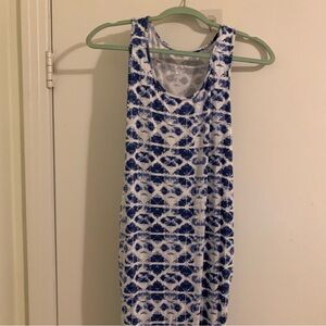 Target Ingrid And Isabel Maternity Size Small S Blue Tie Dye Dress Scoop